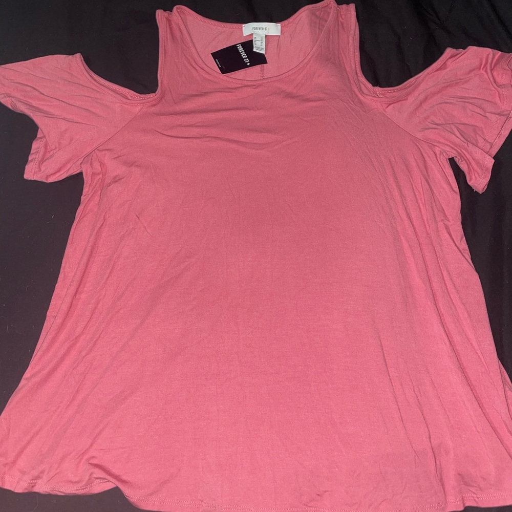 Pink Forever 21 Off The Shoulder Top 2X
